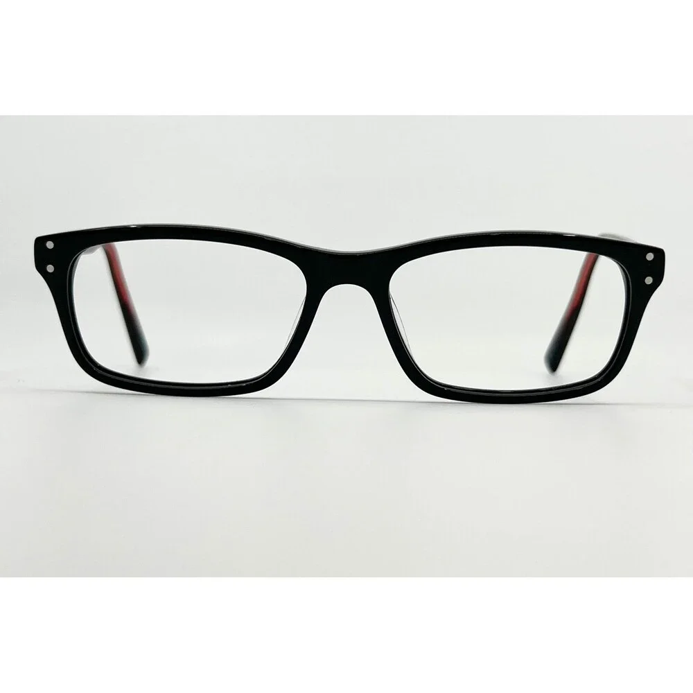 Nike Eyeglasses Frames Mens Black Red 7242 004 Rectangular 53-16-140